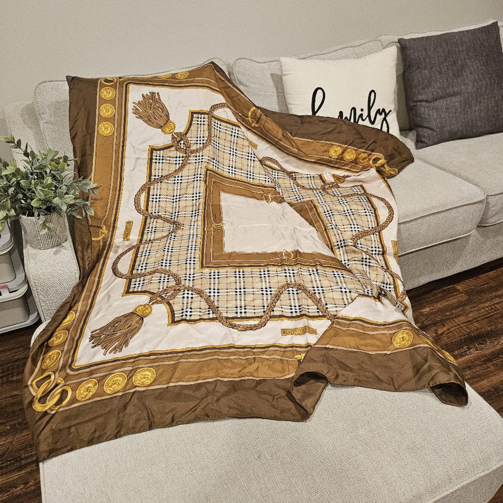 Brand New Burberry Silk Scarf Shawl